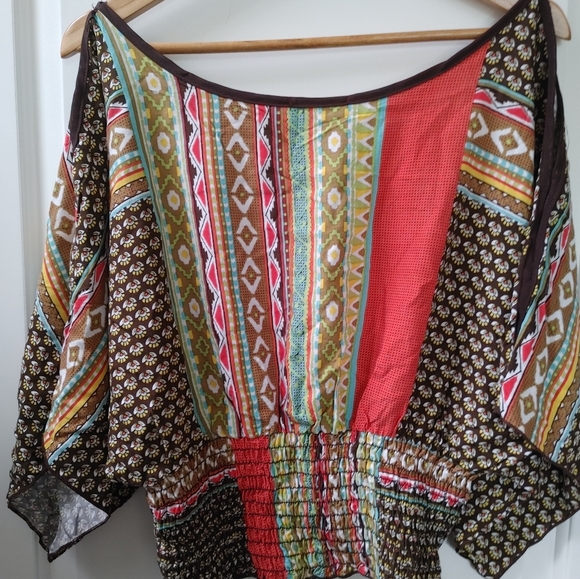 Papaya Boho Flowy Top ~ Size S - Picture 8 of 9